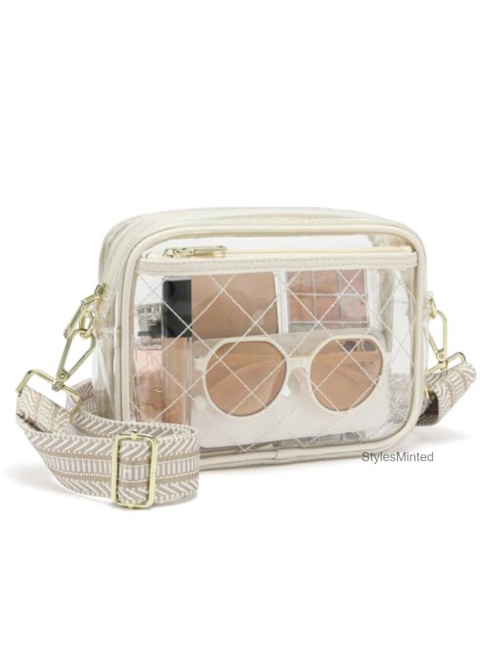 Clear Stadium Approved Crossbody Bag PVC Adjustable Strap Women Events Concert